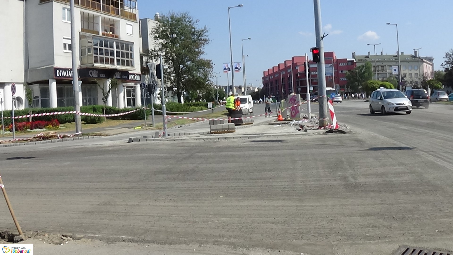 Munkálatok a Rákóczi úton