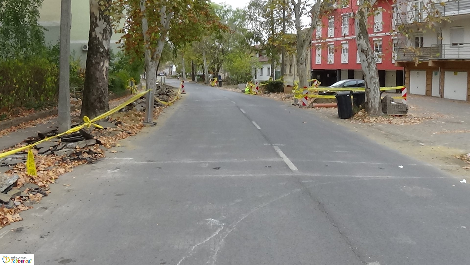 Munkálatok a Szarvas utcán