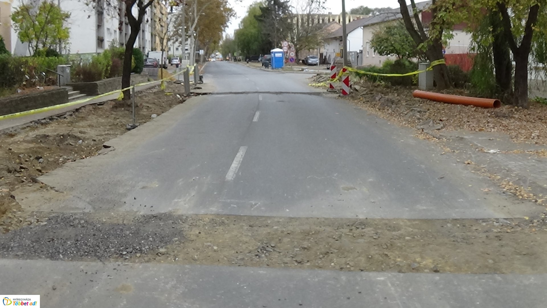 Munkálatok a Szarvas utcán