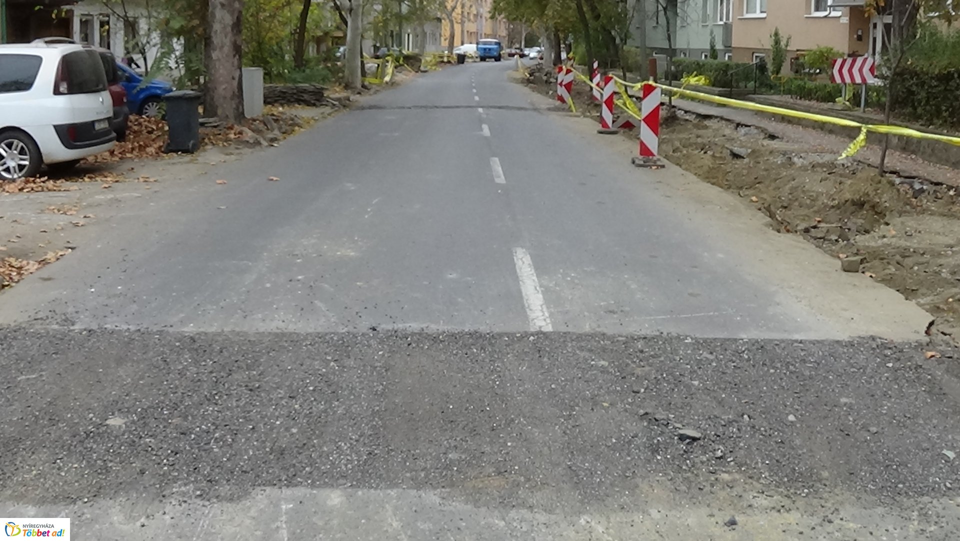 Munkálatok a Szarvas utcán