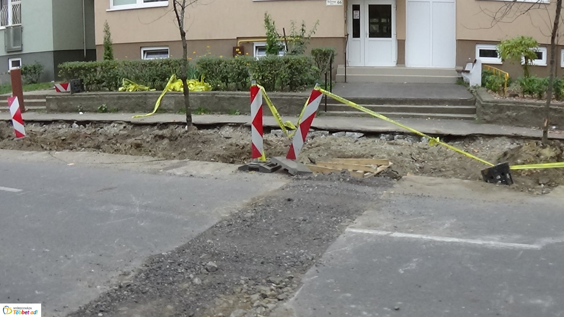 Munkálatok a Szarvas utcán