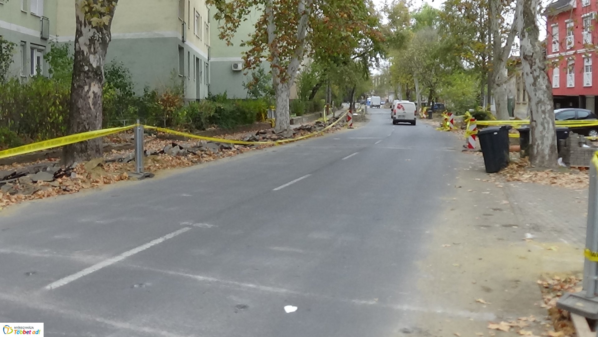 Munkálatok a Szarvas utcán
