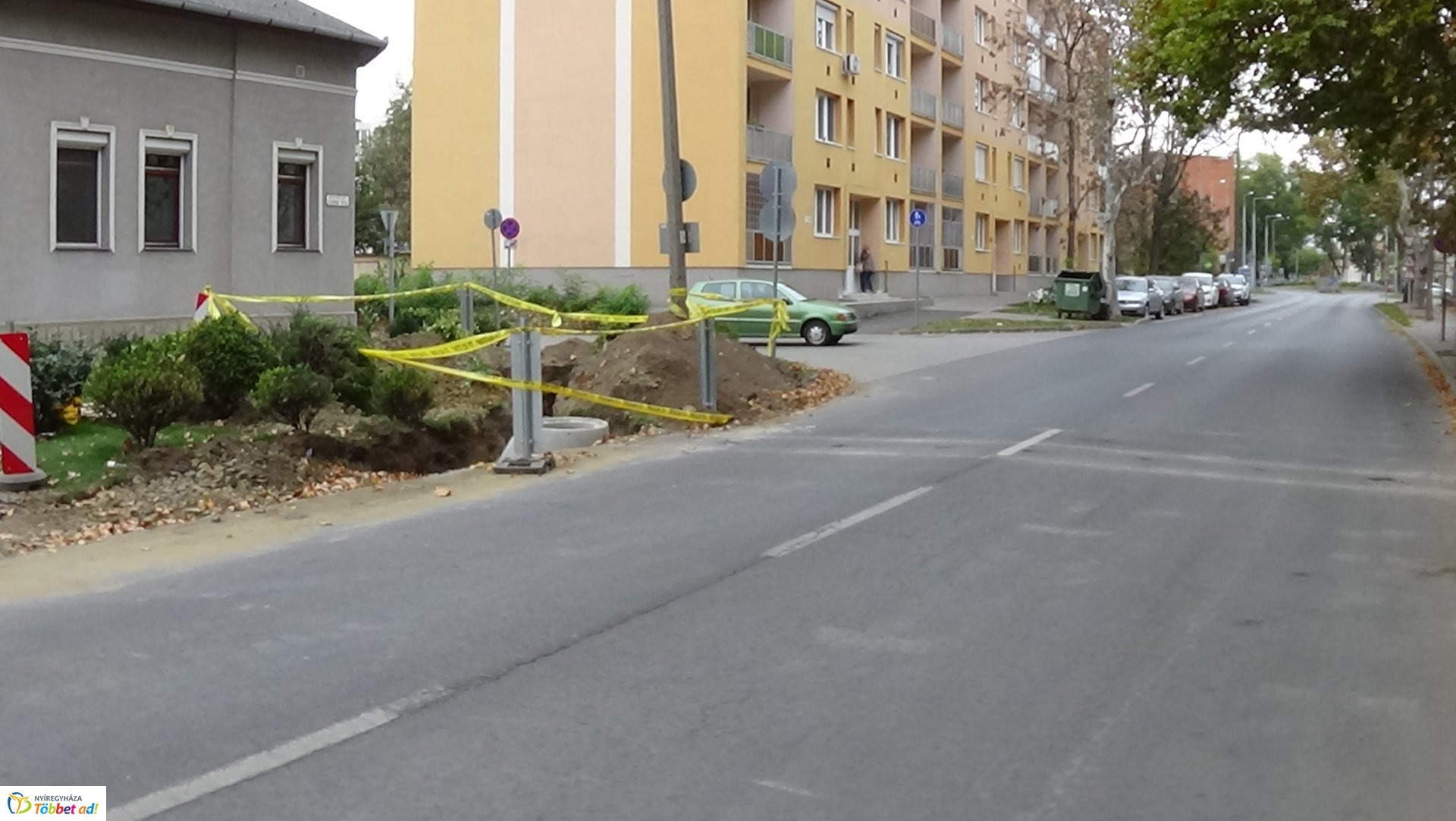 Munkálatok a Szarvas utcán