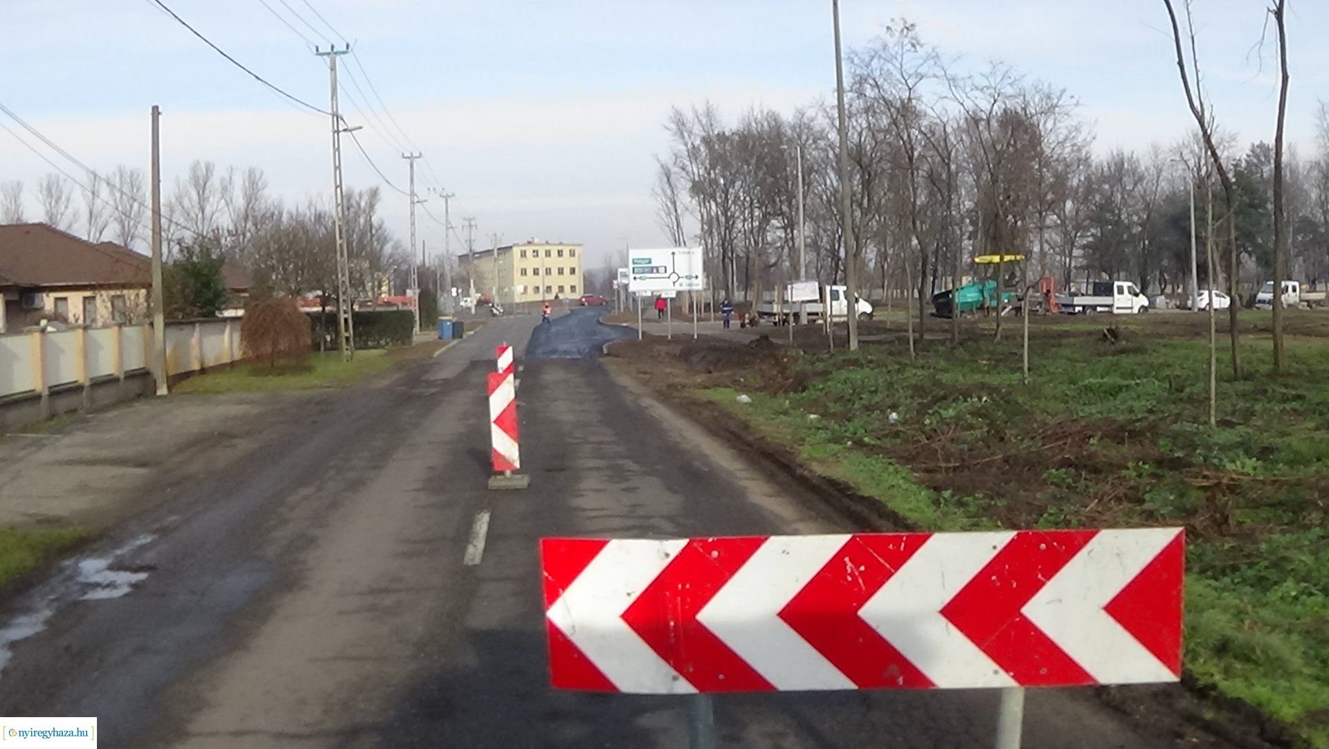 Munkálatok a Szélsőbokori úton