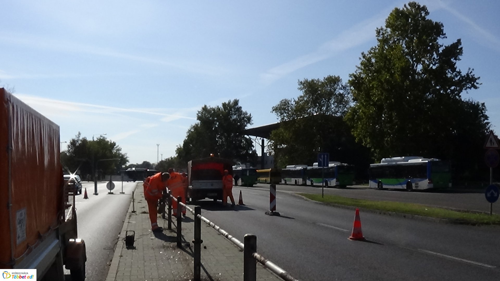 Munkálatok az Állomás téren