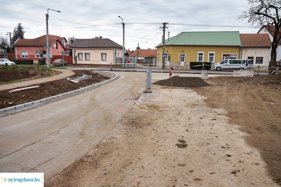 Munkálatok az Orgona utcán