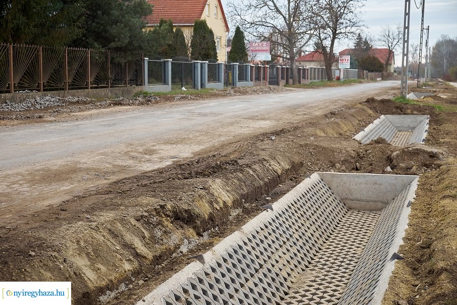 Munkálatok az Orgona utcán