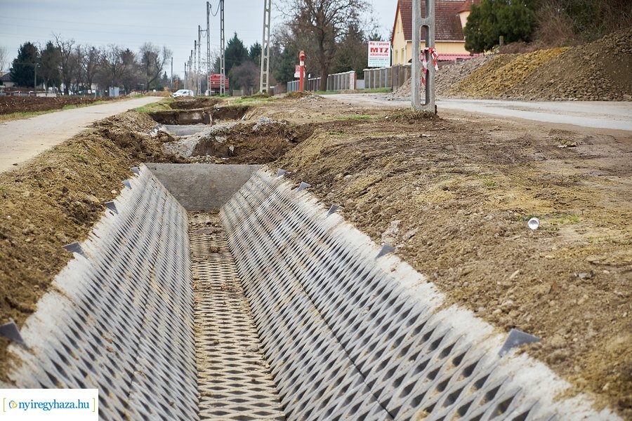 Munkálatok az Orgona utcán