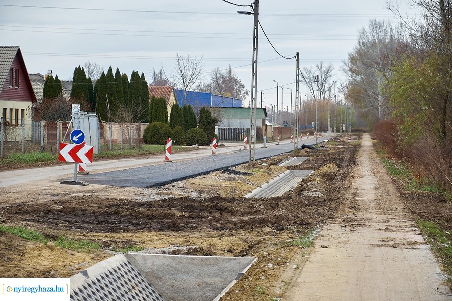 Munkálatok az Orgona utcán