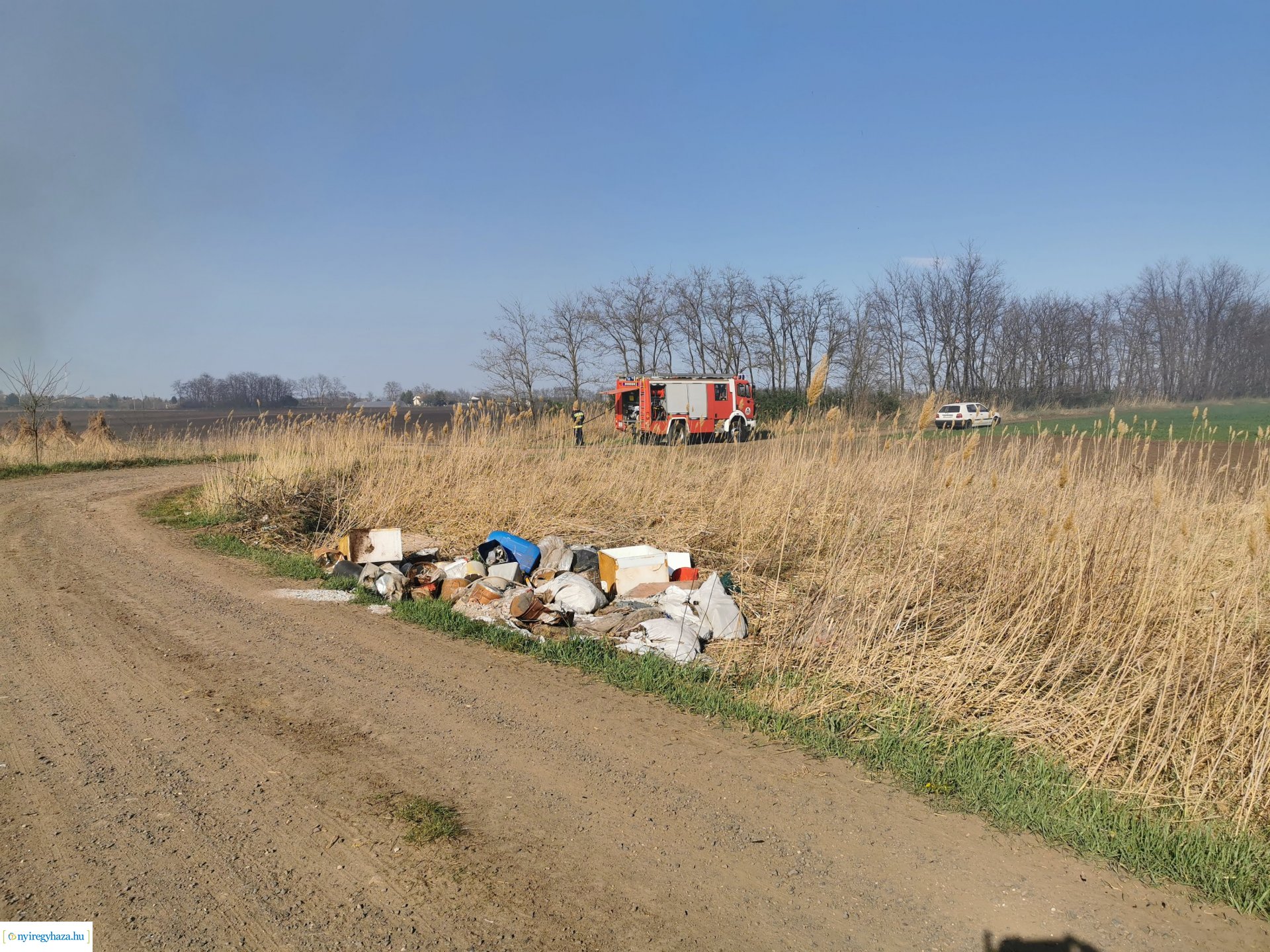Nádas ég Kistelekiszőlőn