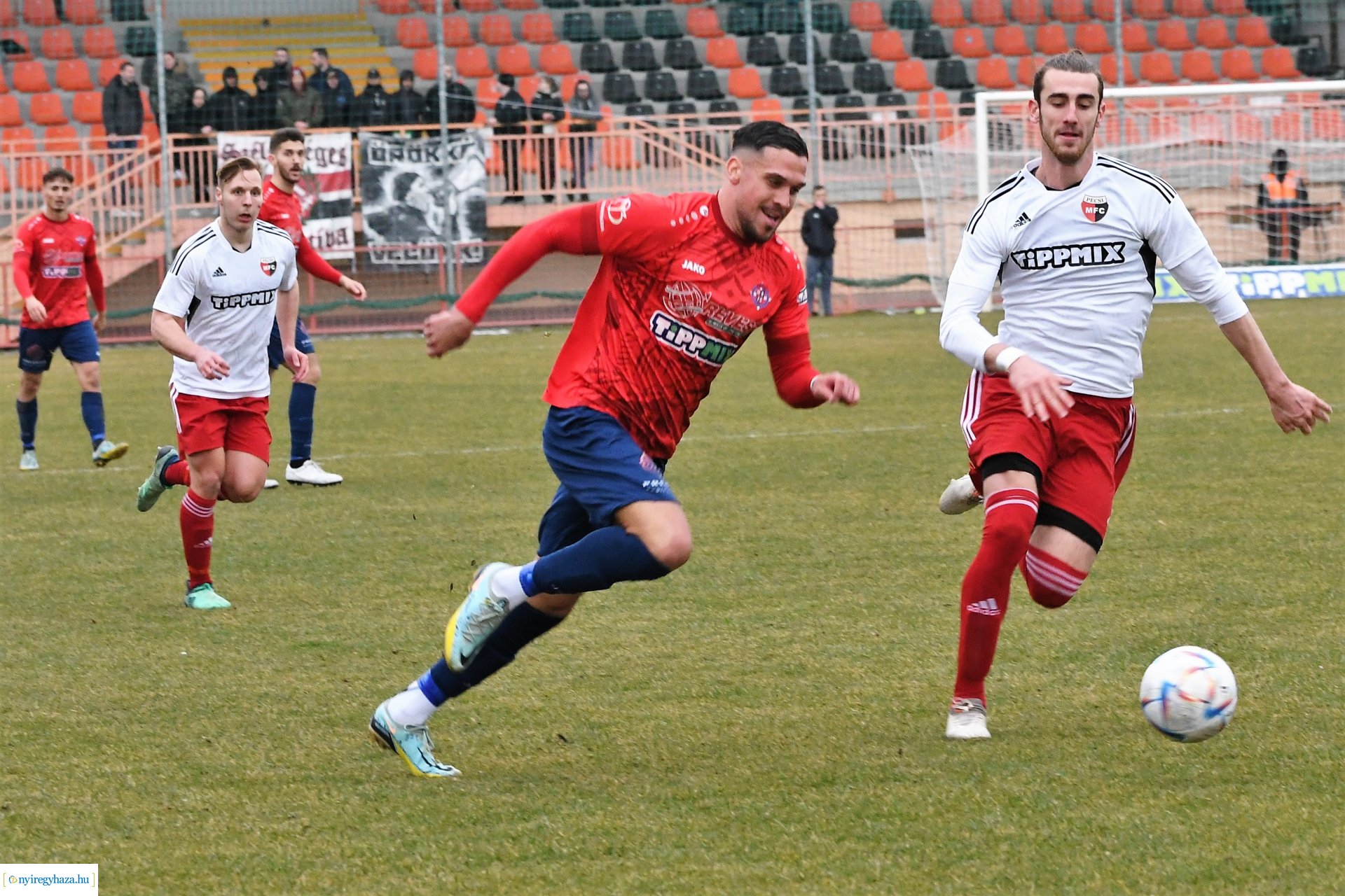 Nyíregyháza Spartacus - Pécsi MFC labdarúgó mérkőzés 2023. tavasz