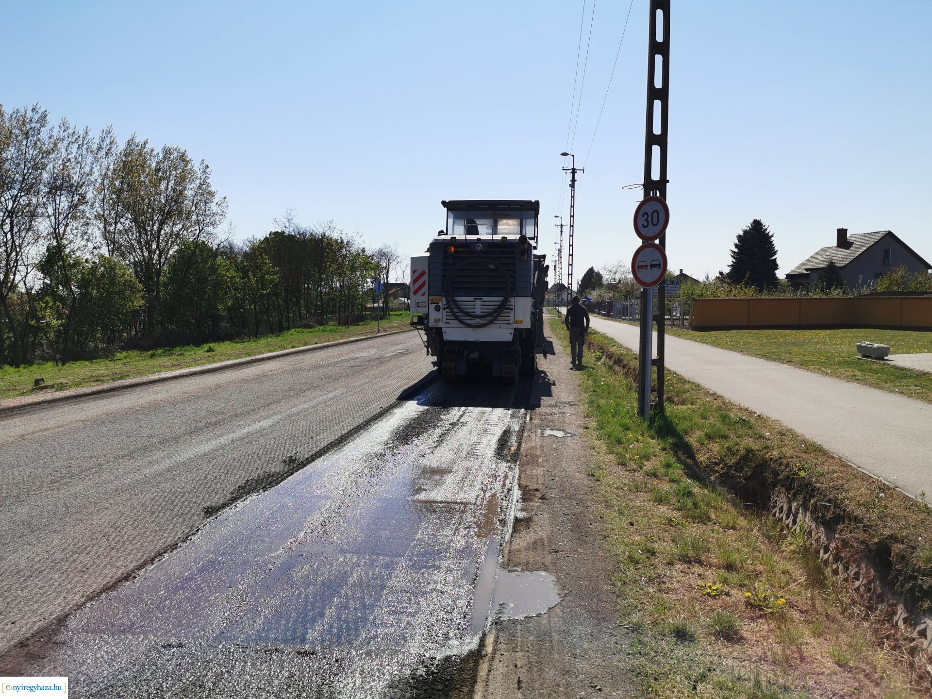 Nyírtelek aszfaltmarás