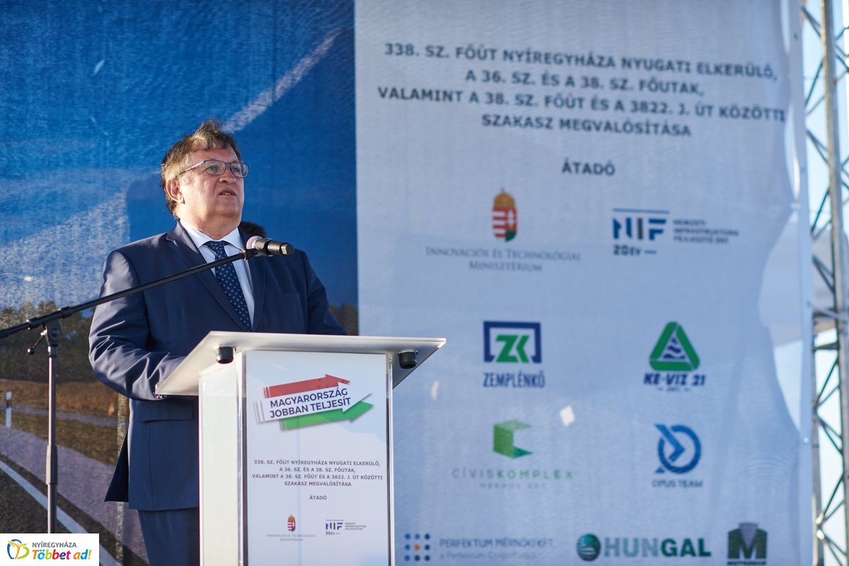 Nyugati elkerülő szakasz átadó - Nyírszőlős