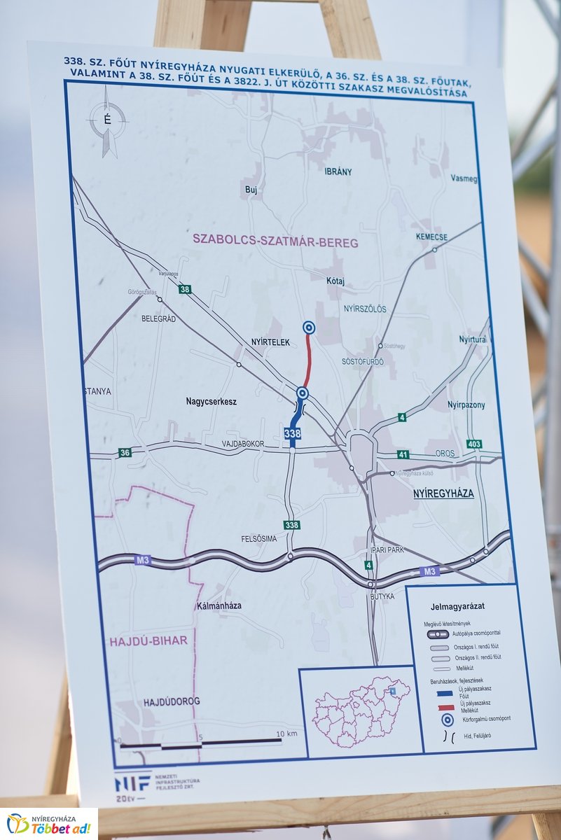 Nyugati elkerülő szakasz átadó - Nyírszőlős