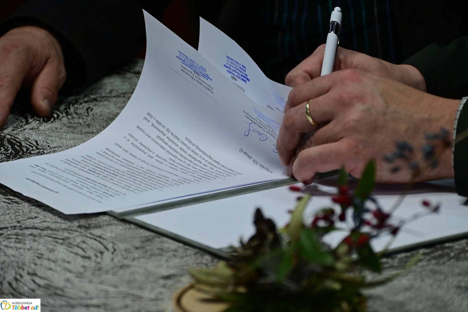 Ökoiskola ünnepélyes támogatói aláírás a Nyírerdőnél 2026