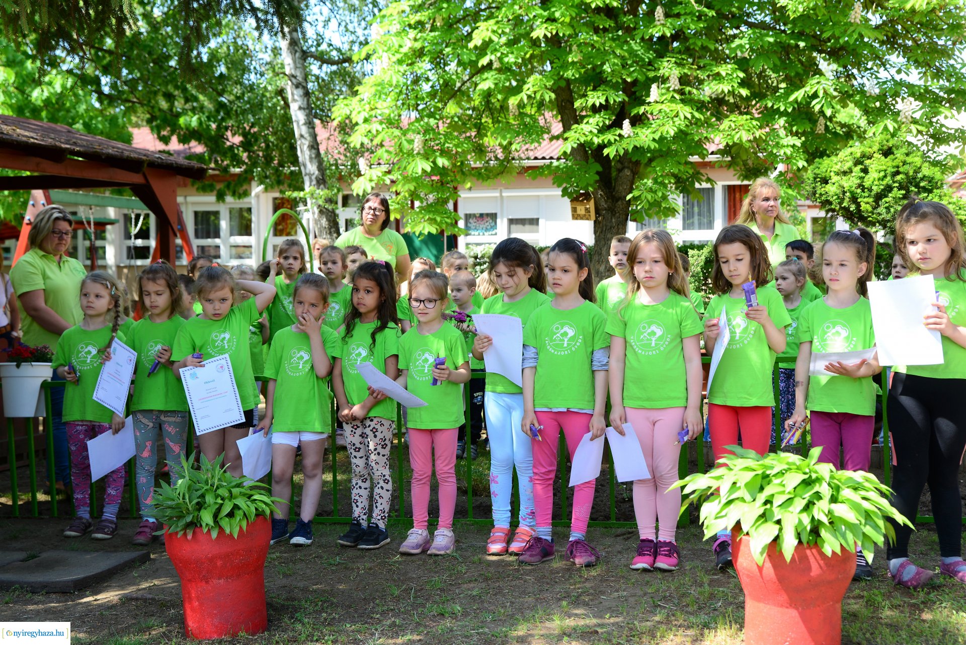 Ökokert átadás a Városmajor utcai óvodában