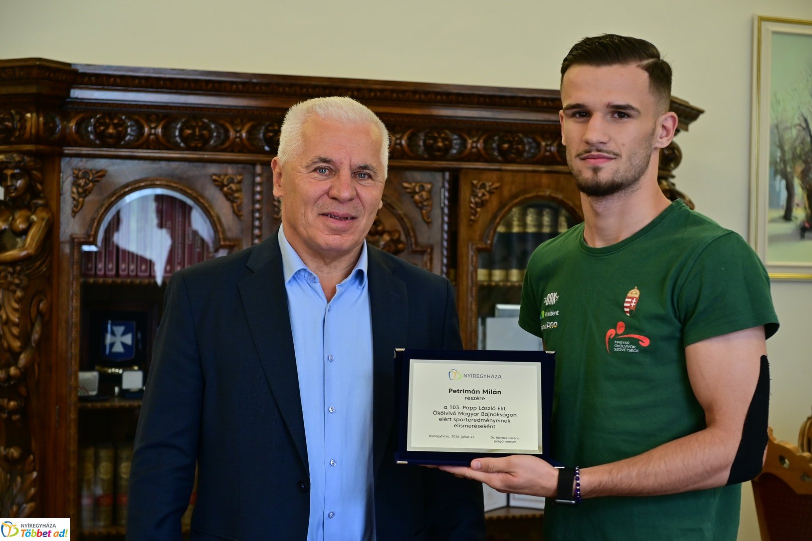 Ökölvívók fogadása a Városházán 2026 júliusában