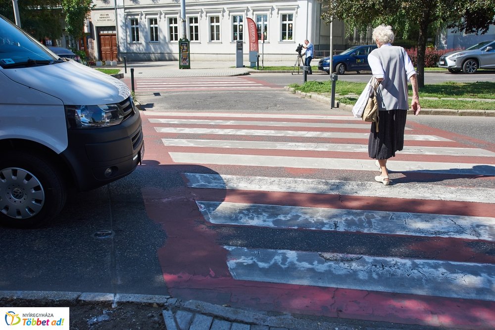 Okos-zebra a Kálvin téren