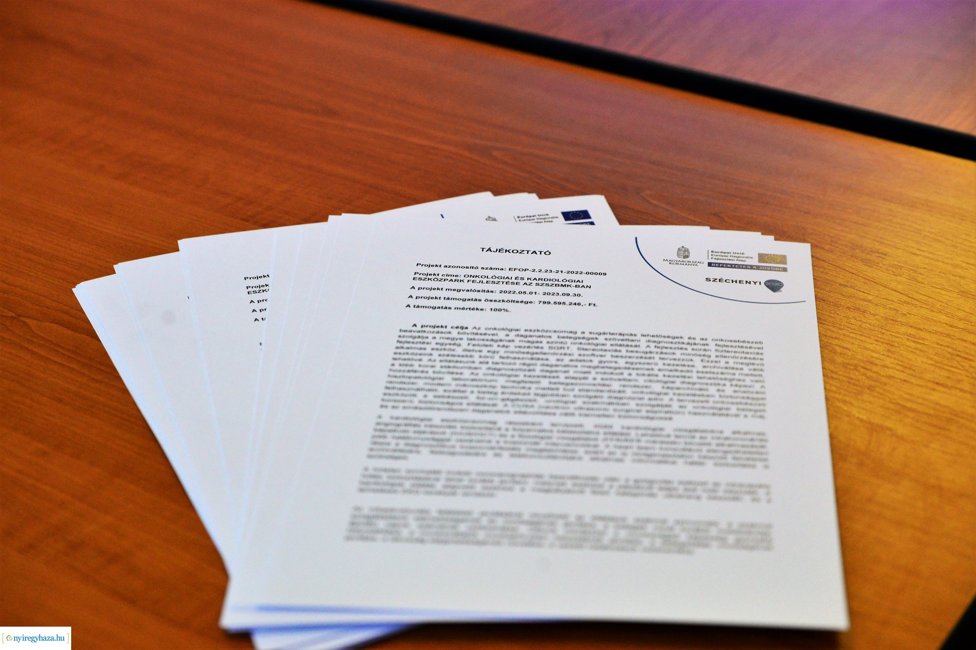 Onkológiai és kardiológiai eszközpark fejlesztése - sajtótájékoztató