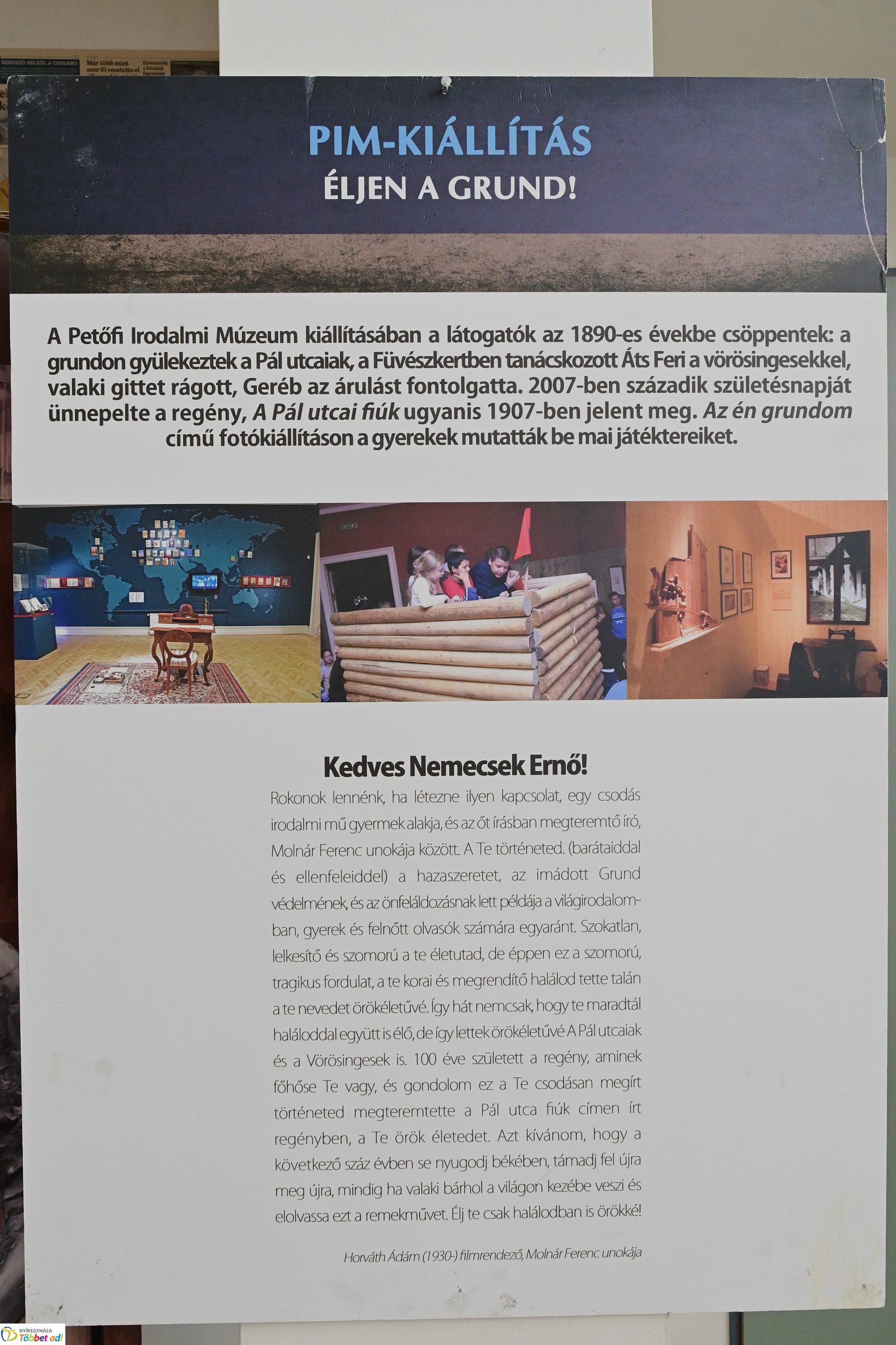 Pál utcai fiúk - vándorkiállítás érkezett  a könyvtárba