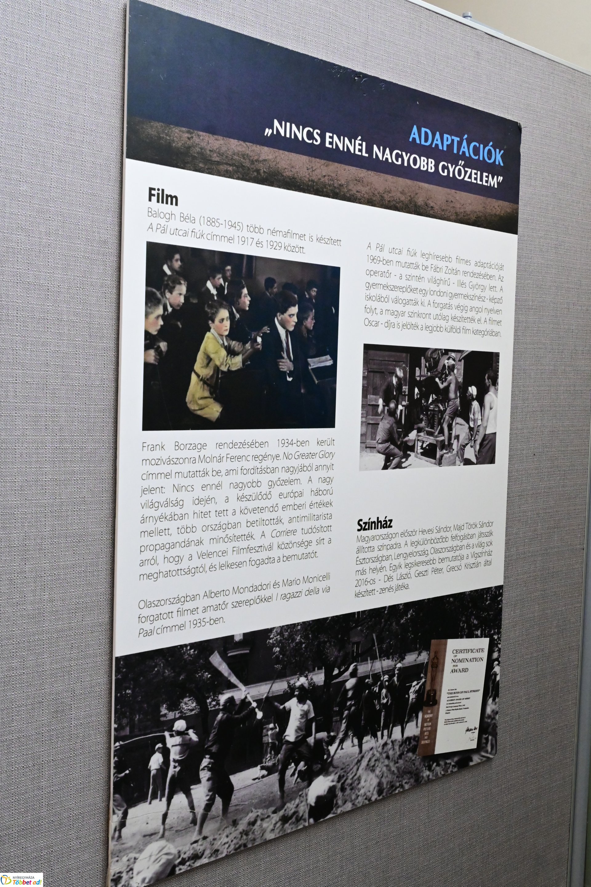 Pál utcai fiúk - vándorkiállítás érkezett  a könyvtárba