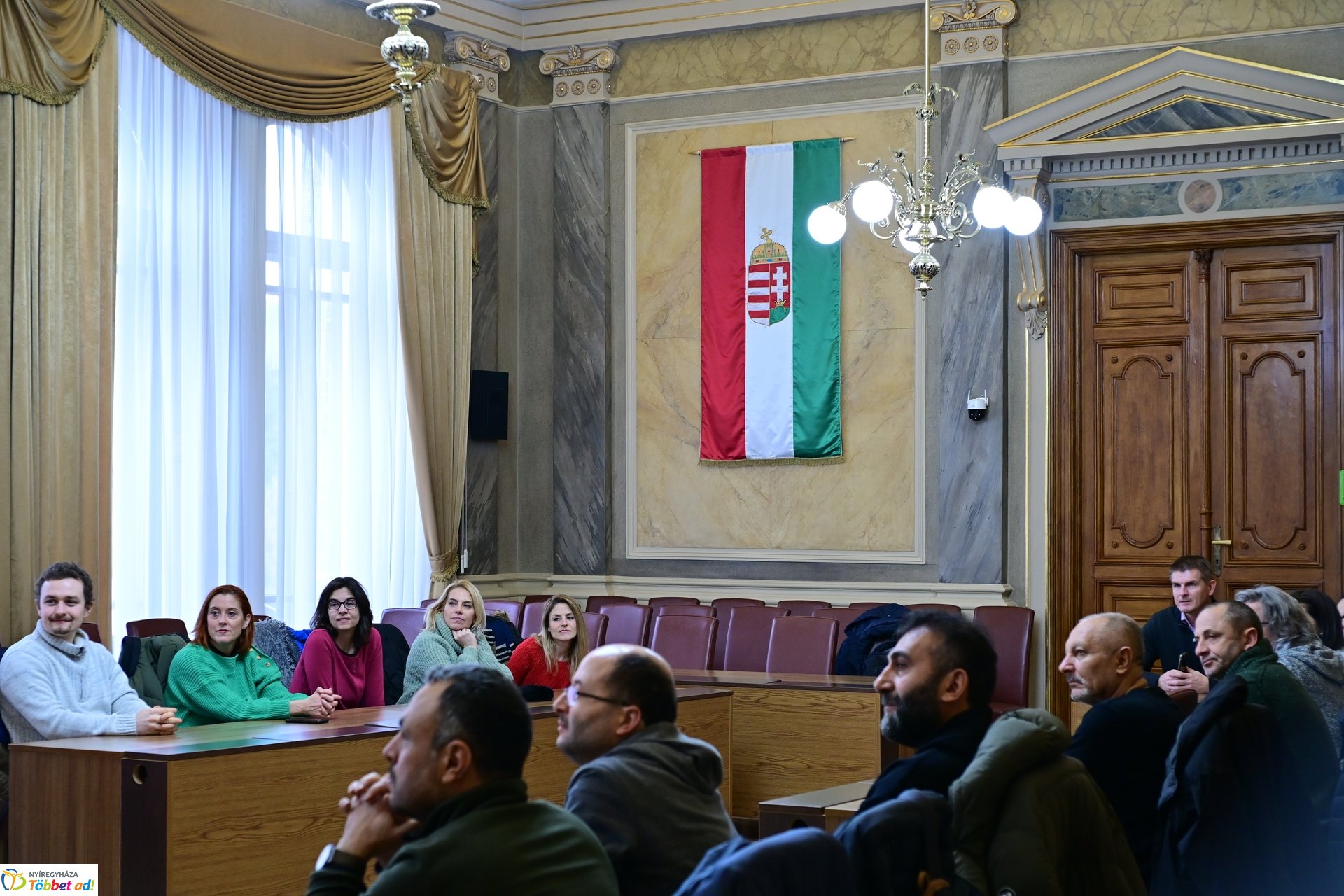 Partnerország tanárai a Városházán - Erasmus+