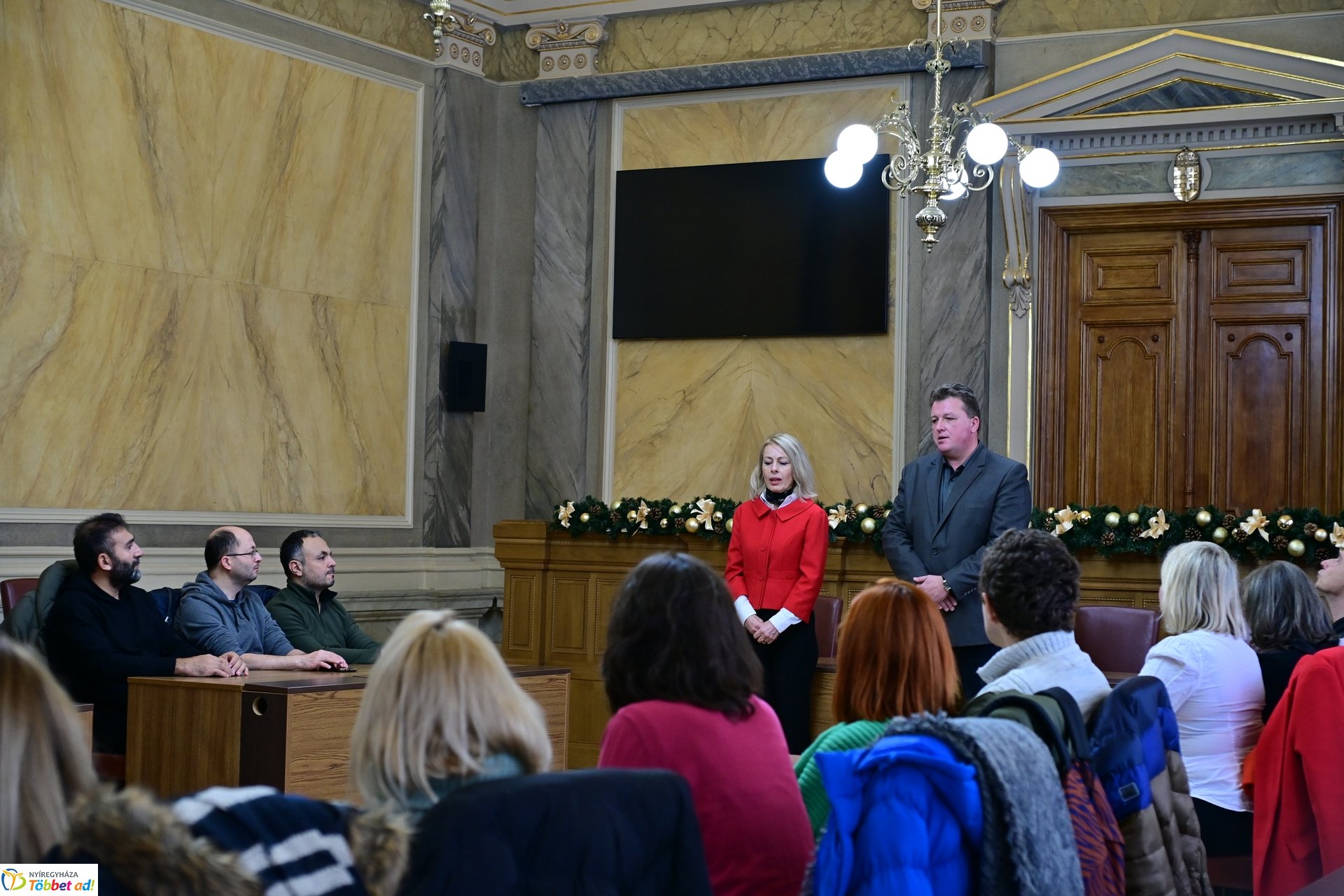 Partnerország tanárai a Városházán - Erasmus+