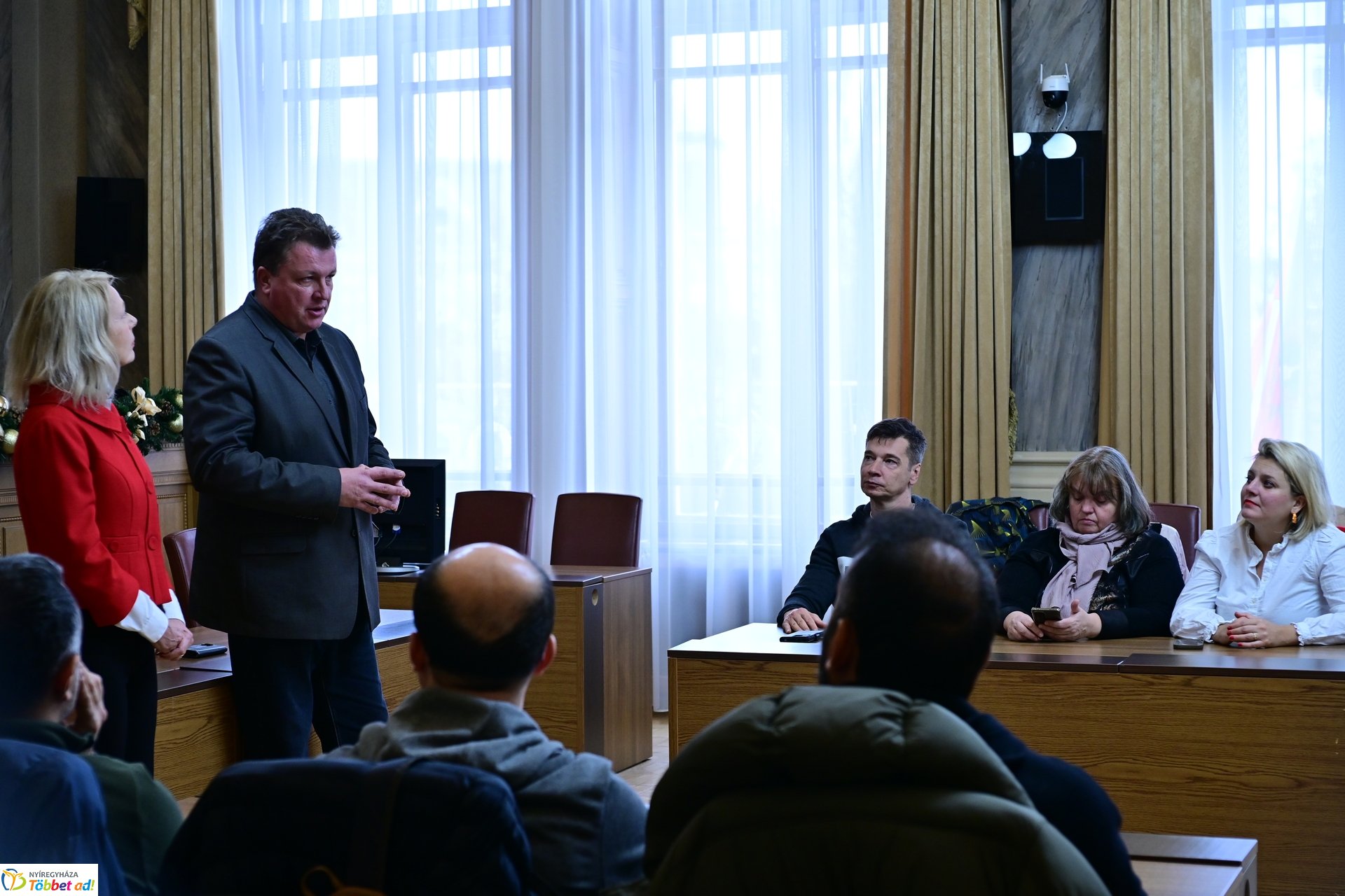 Partnerország tanárai a Városházán - Erasmus+