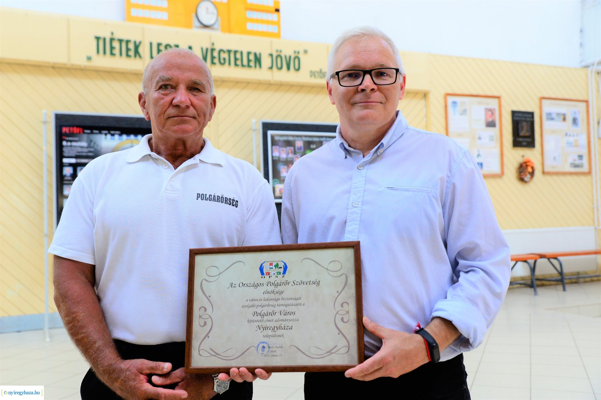 Polgárőr Város kitüntetést kapott Nyíregyháza