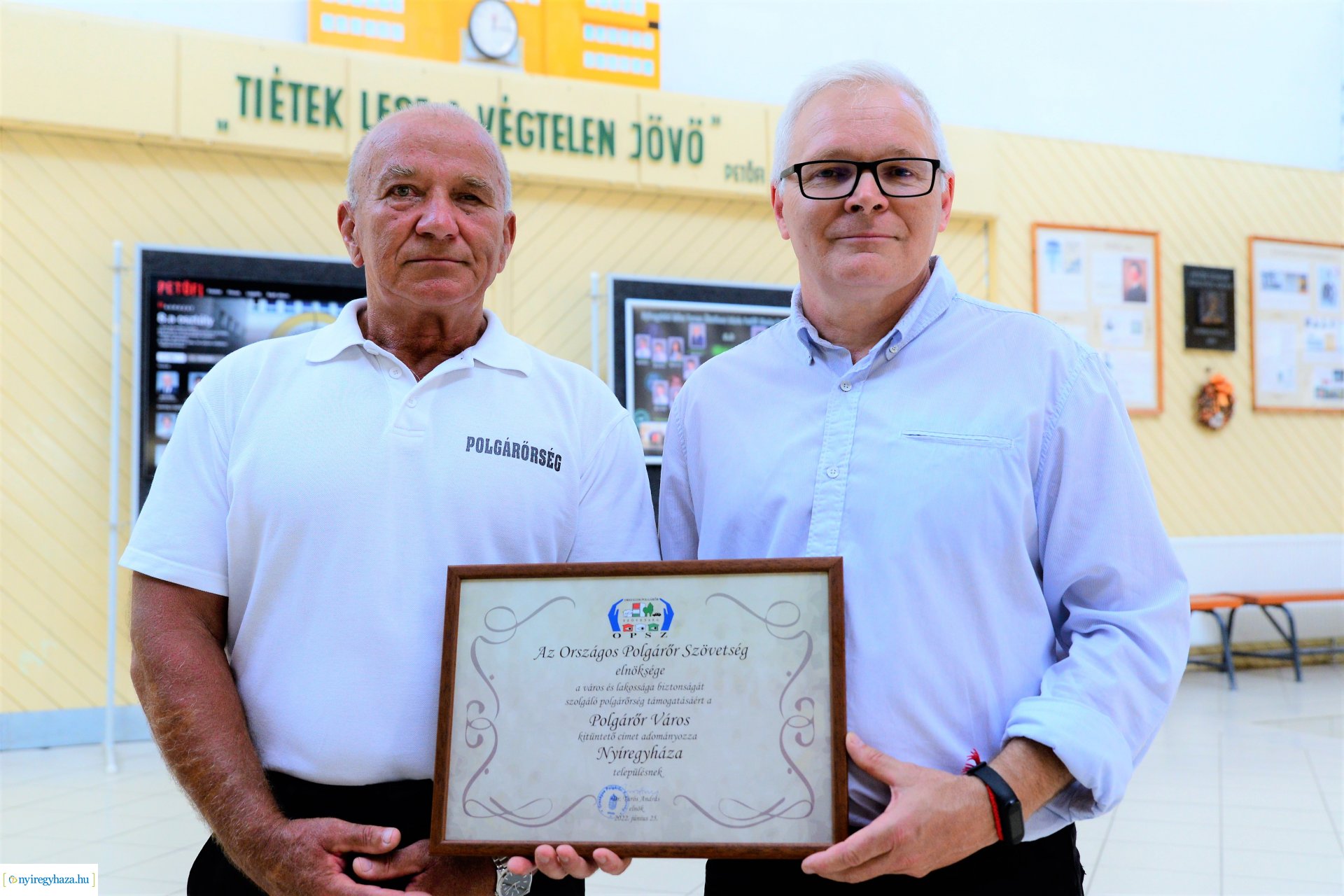 Polgárőr Város kitüntetést kapott Nyíregyháza