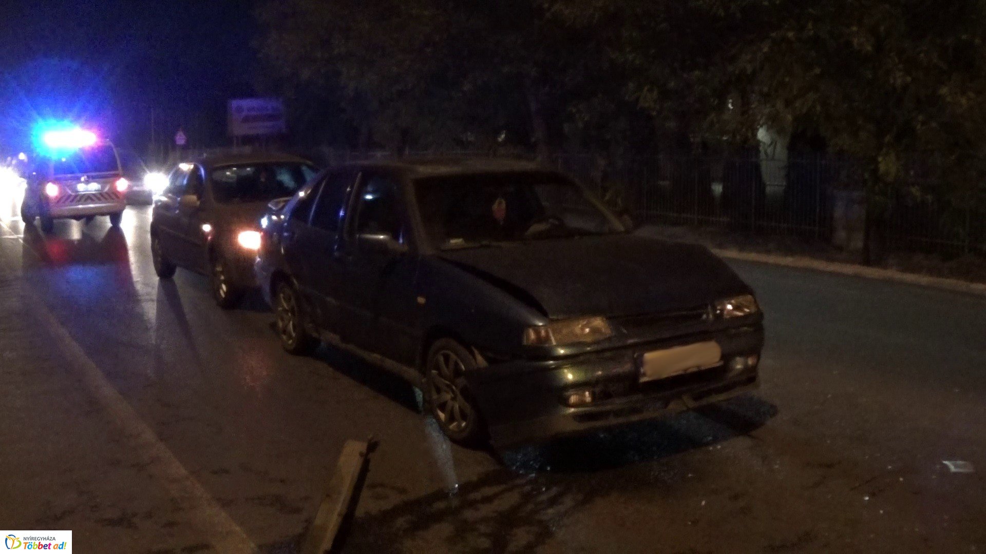 Ráfutásos baleset a Tiszavasvári úton