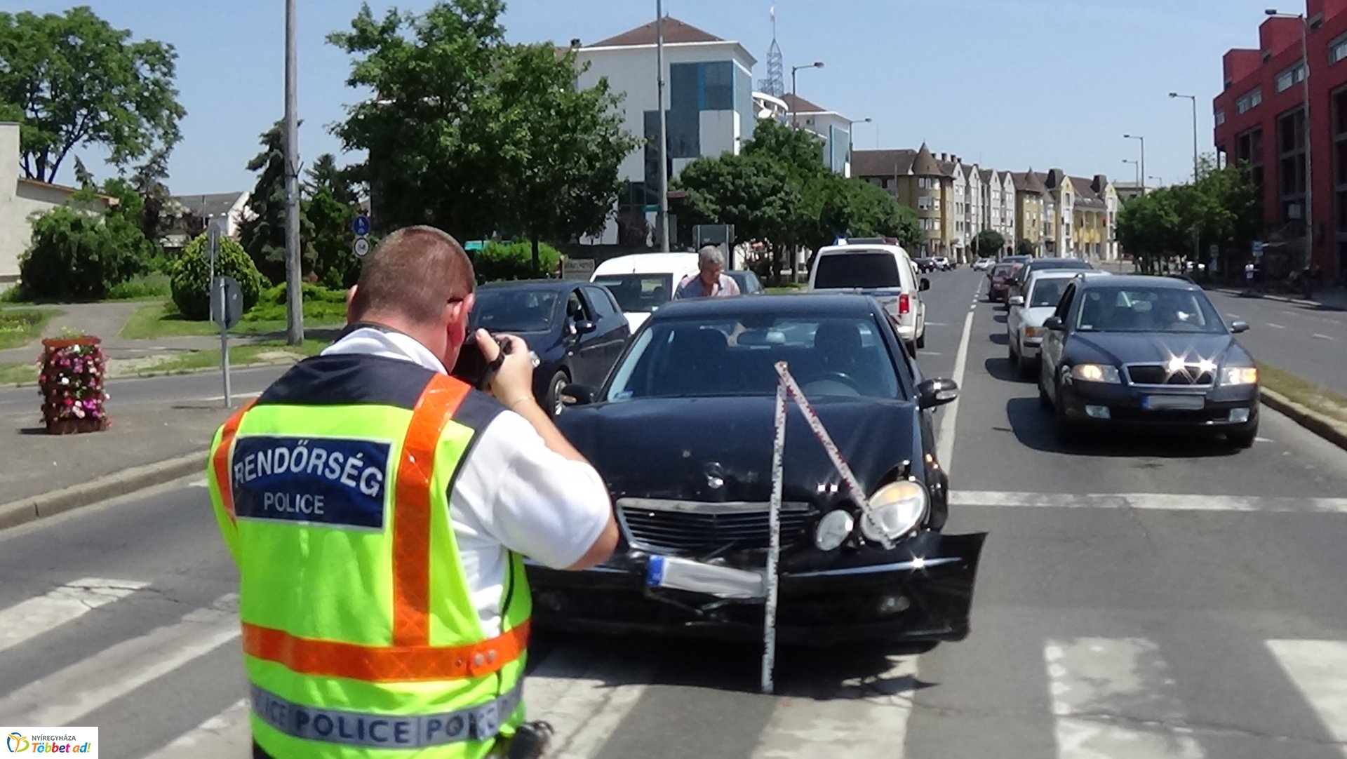 Ráfutásos baleset a Vay Ádám körúton