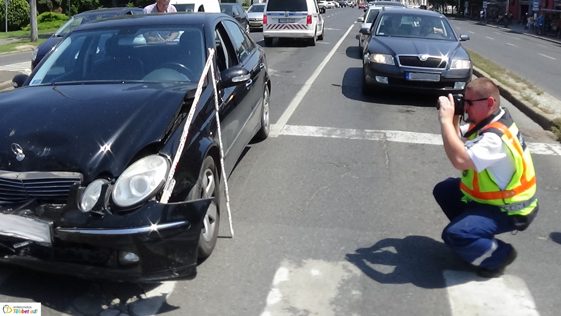 Ráfutásos baleset a Vay Ádám körúton