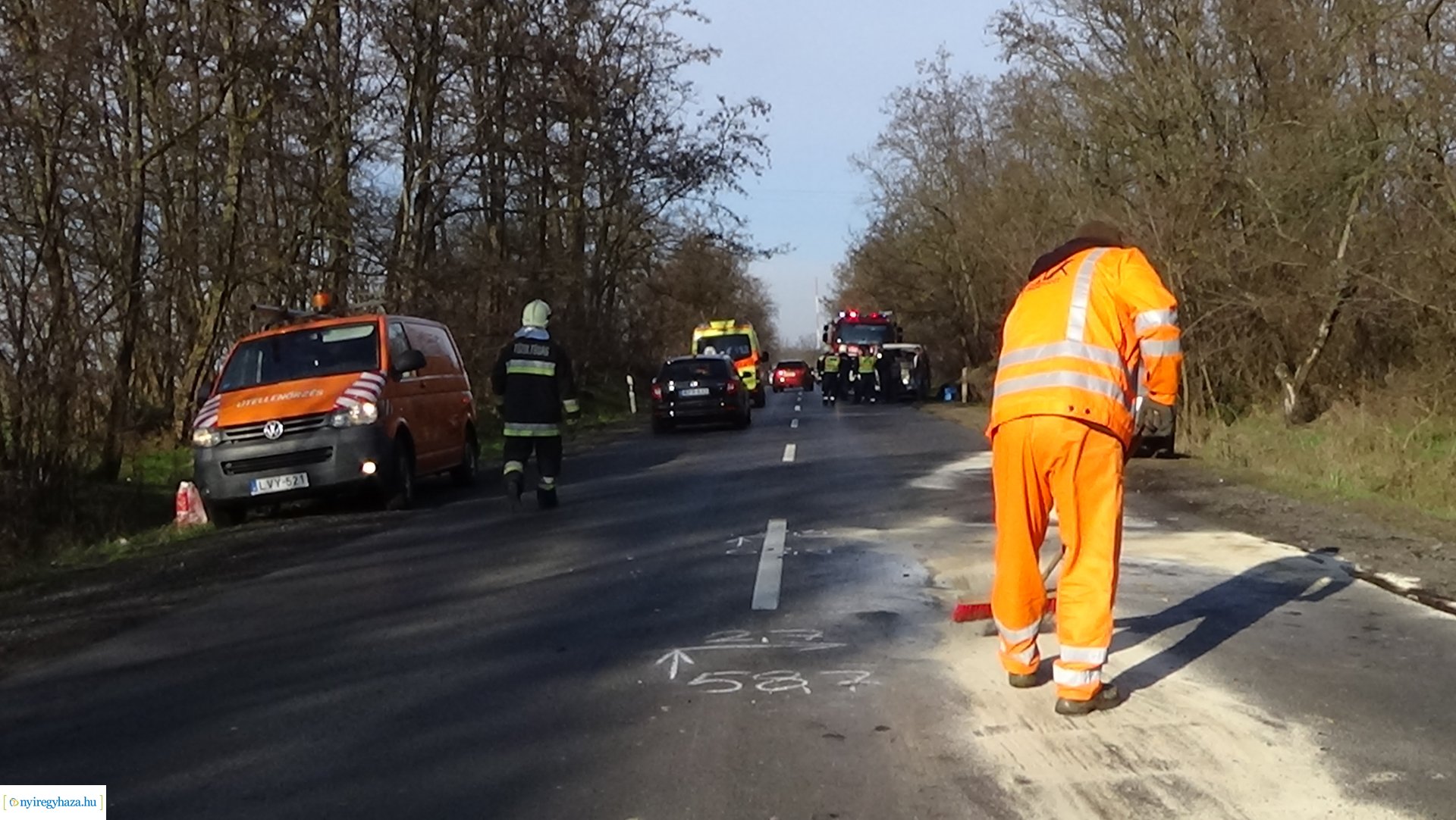 Ráfutásos baleset Nyíregyháza és Nagykálló között