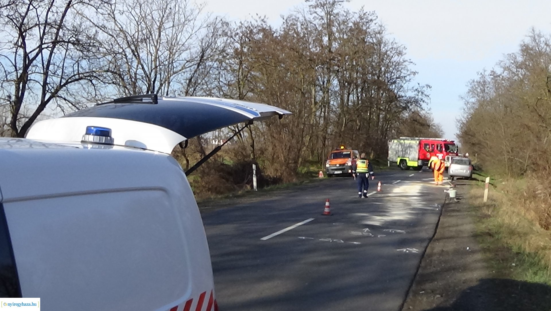 Ráfutásos baleset Nyíregyháza és Nagykálló között