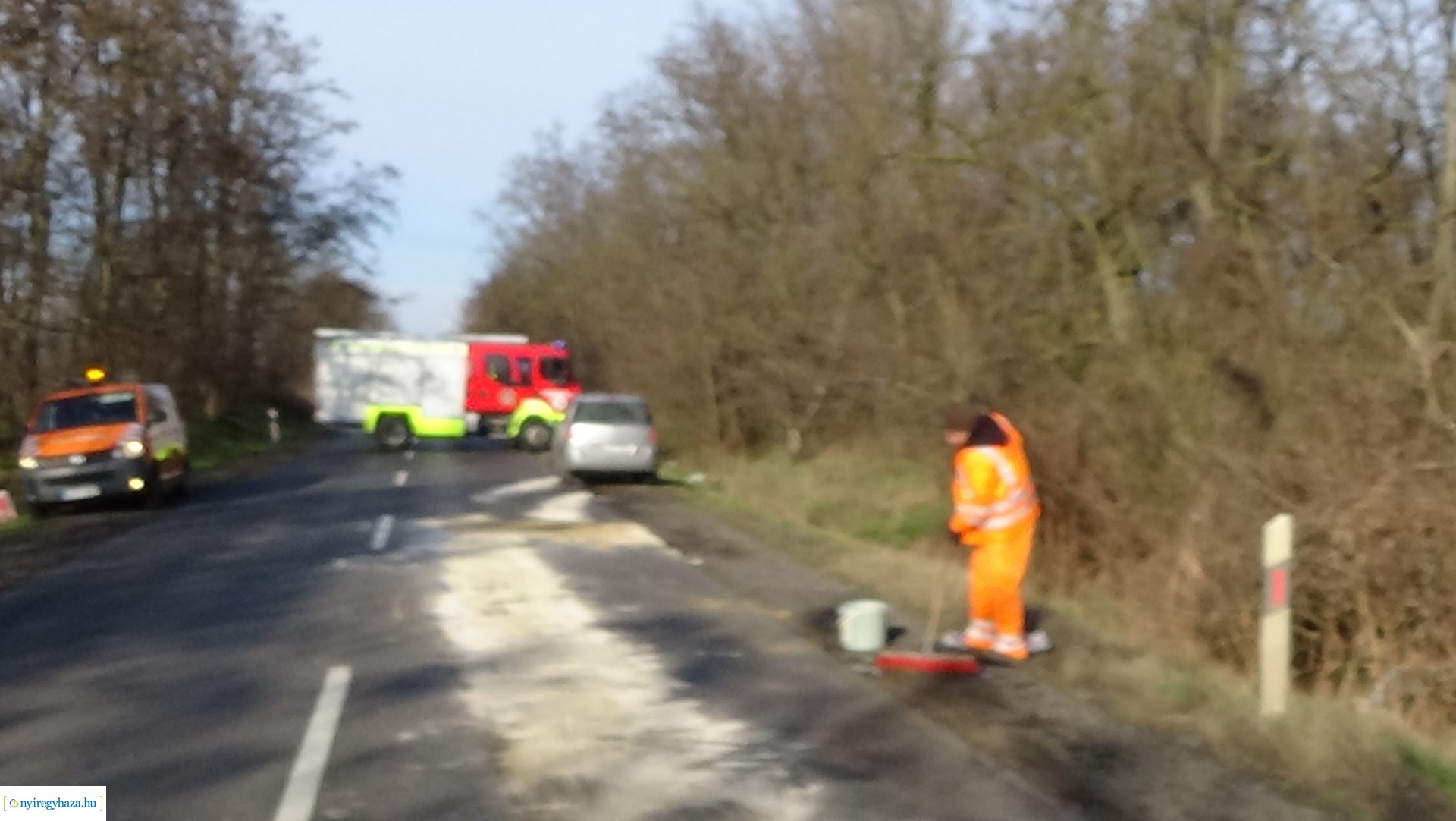 Ráfutásos baleset Nyíregyháza és Nagykálló között