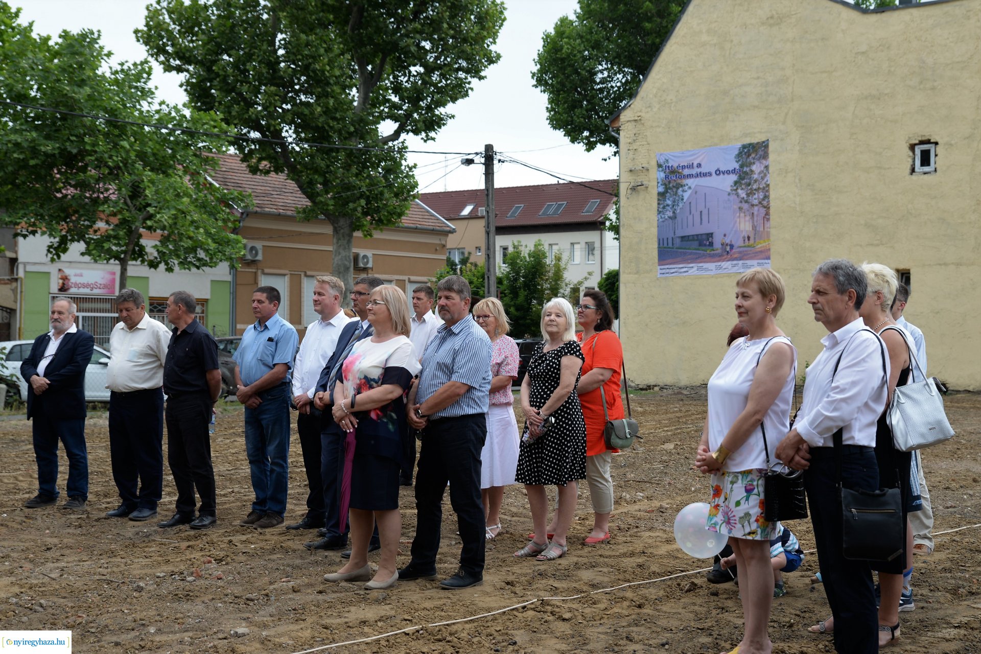Református óvoda alapkőletétel a Deák Ferenc utcán