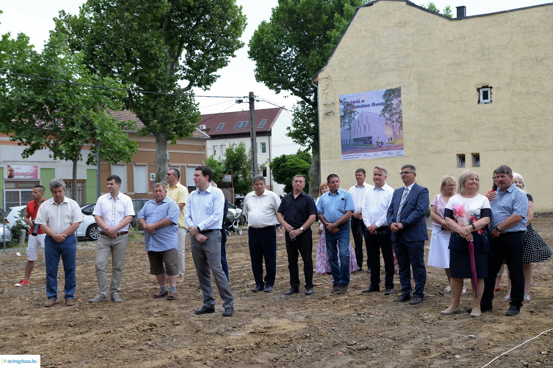 Református óvoda alapkőletétel a Deák Ferenc utcán