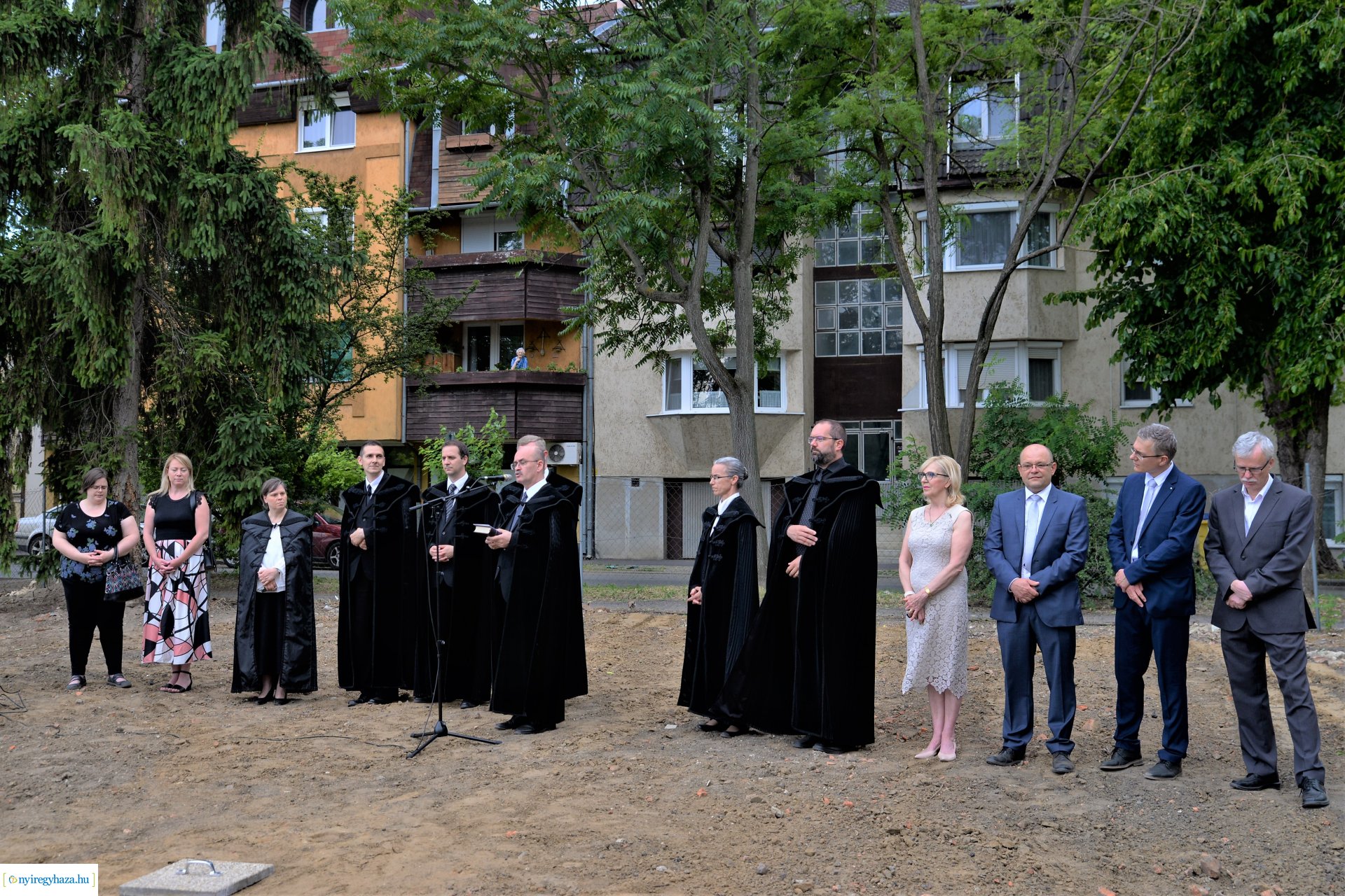Református óvoda alapkőletétel a Deák Ferenc utcán