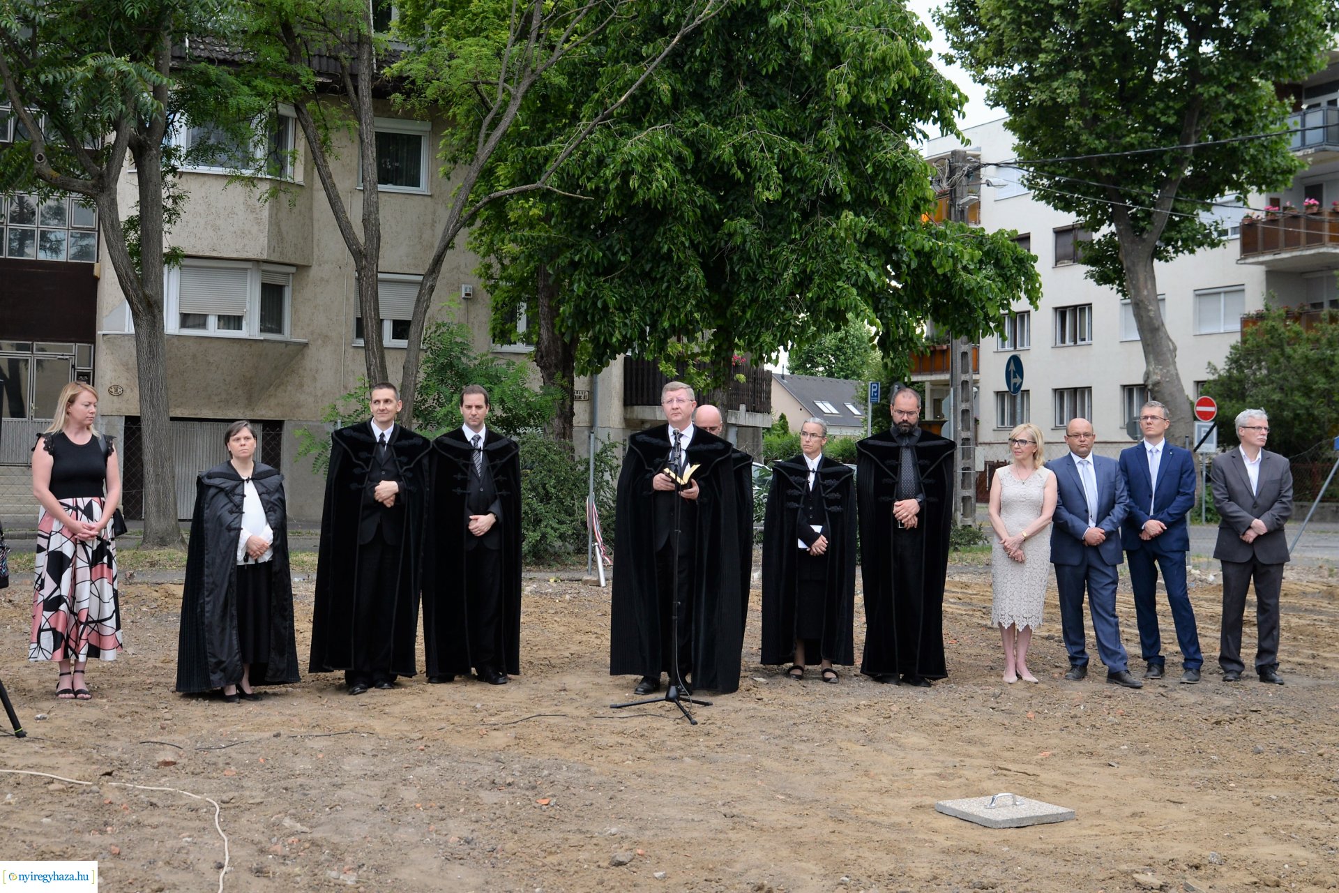 Református óvoda alapkőletétel a Deák Ferenc utcán