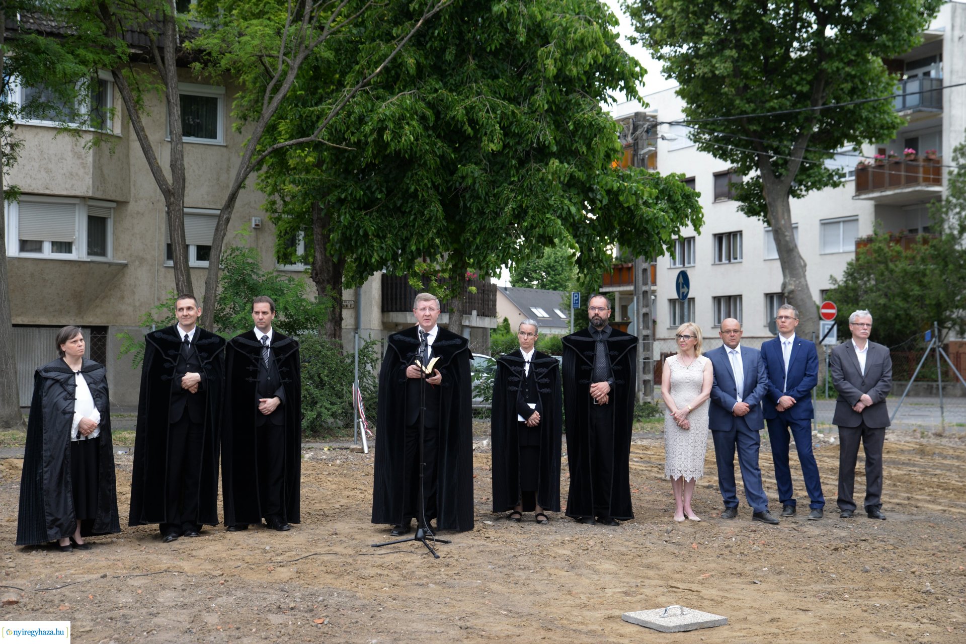 Református óvoda alapkőletétel a Deák Ferenc utcán