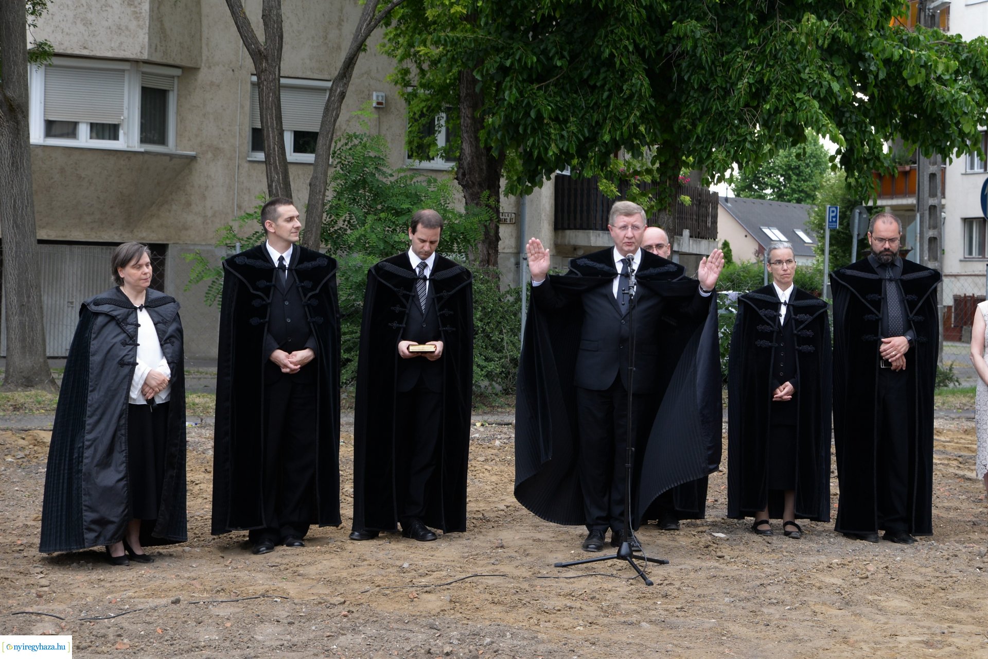 Református óvoda alapkőletétel a Deák Ferenc utcán