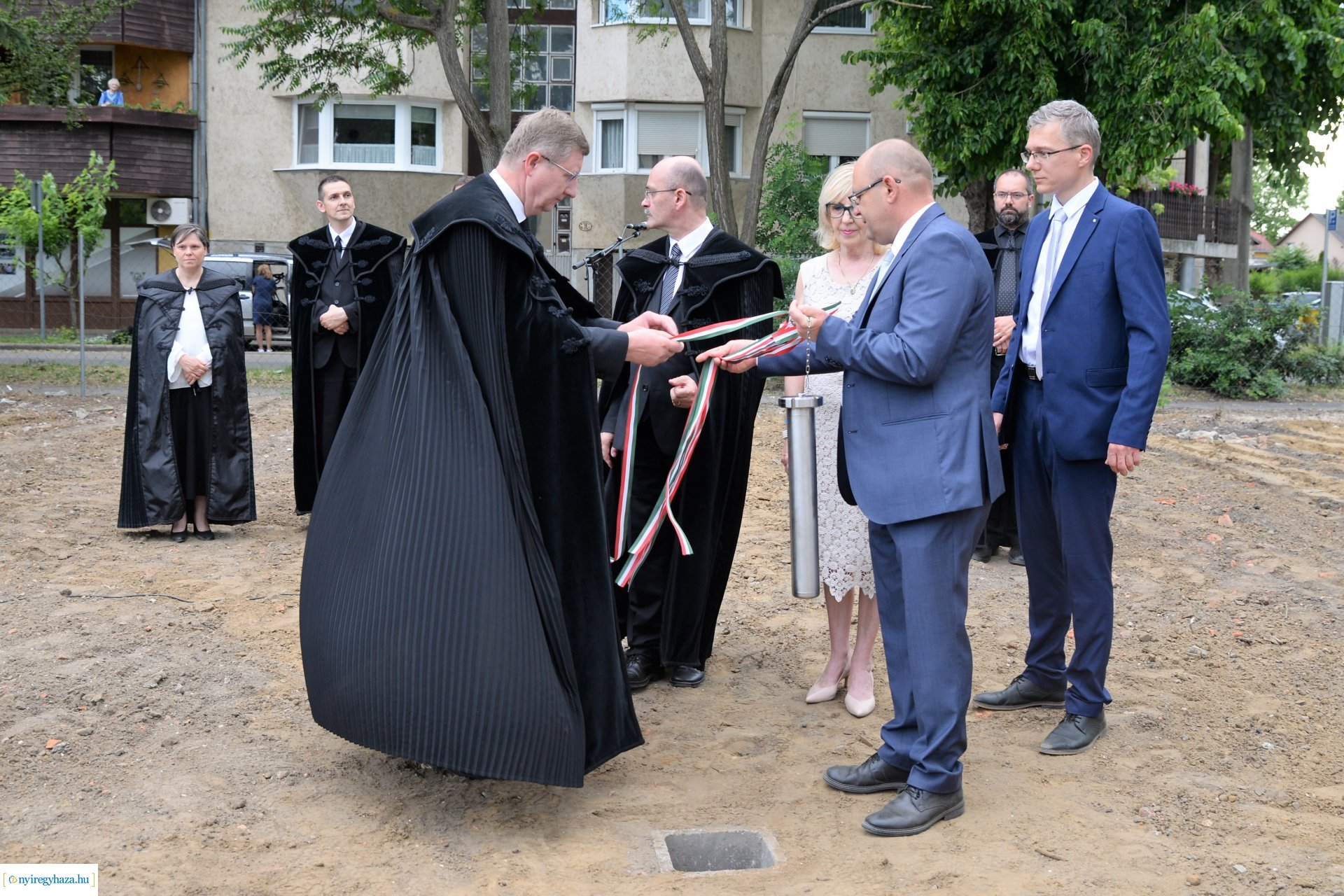 Református óvoda alapkőletétel a Deák Ferenc utcán