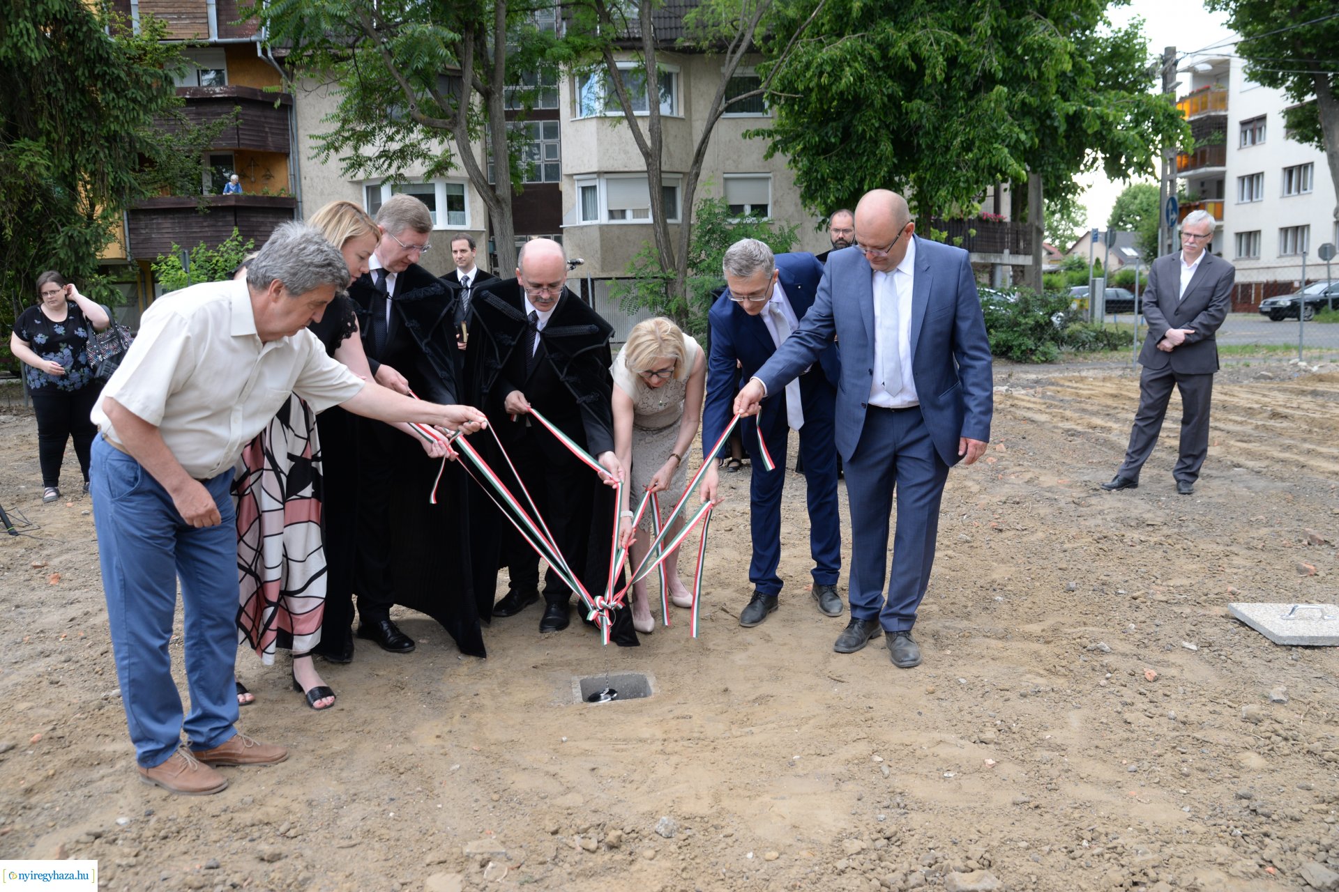 Református óvoda alapkőletétel a Deák Ferenc utcán