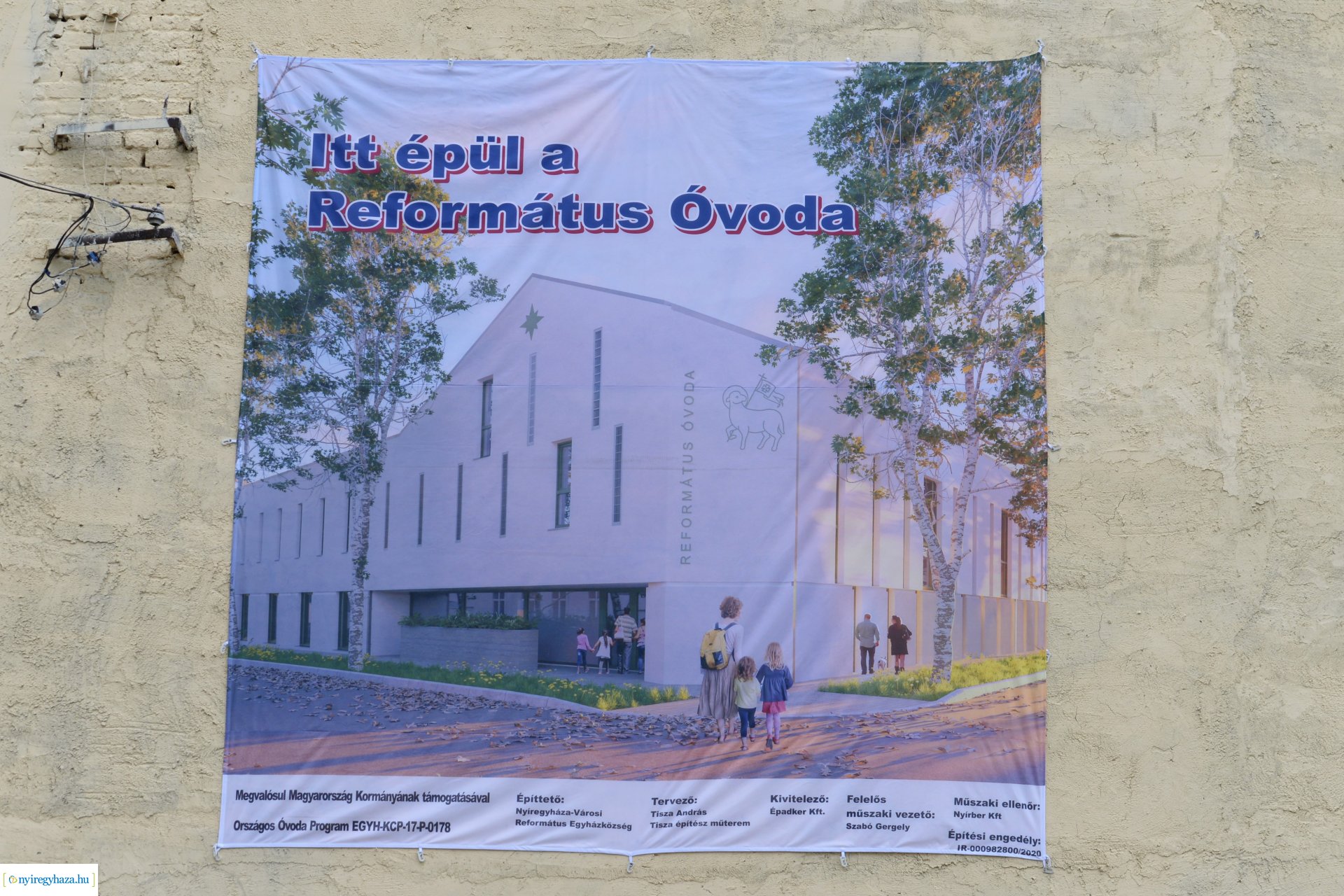 Református óvoda alapkőletétel a Deák Ferenc utcán