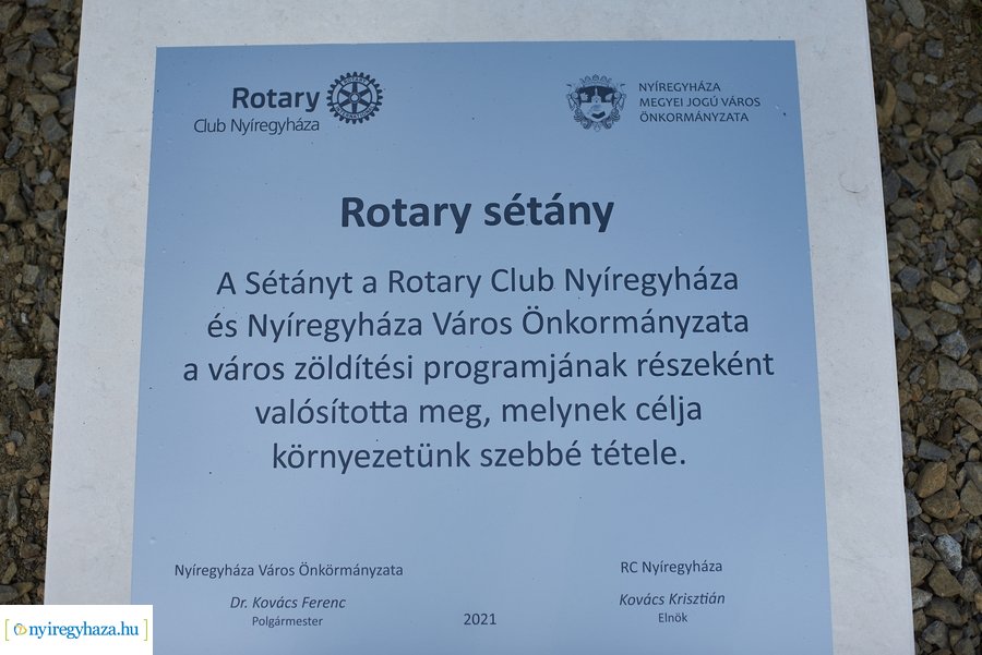 Rotary sétány a Jósavárosban