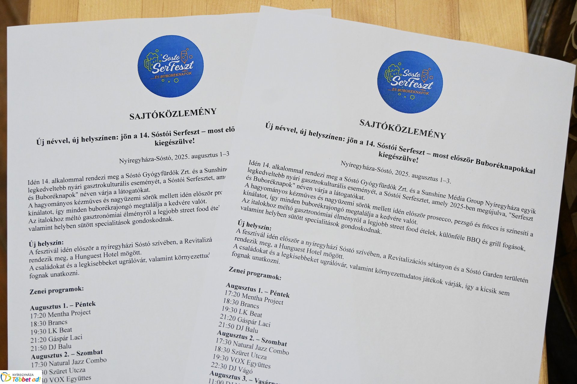 SerFeszt és Buboréknapok - a megújuló rendezvényről tájékozódtak a sajtó képviselői