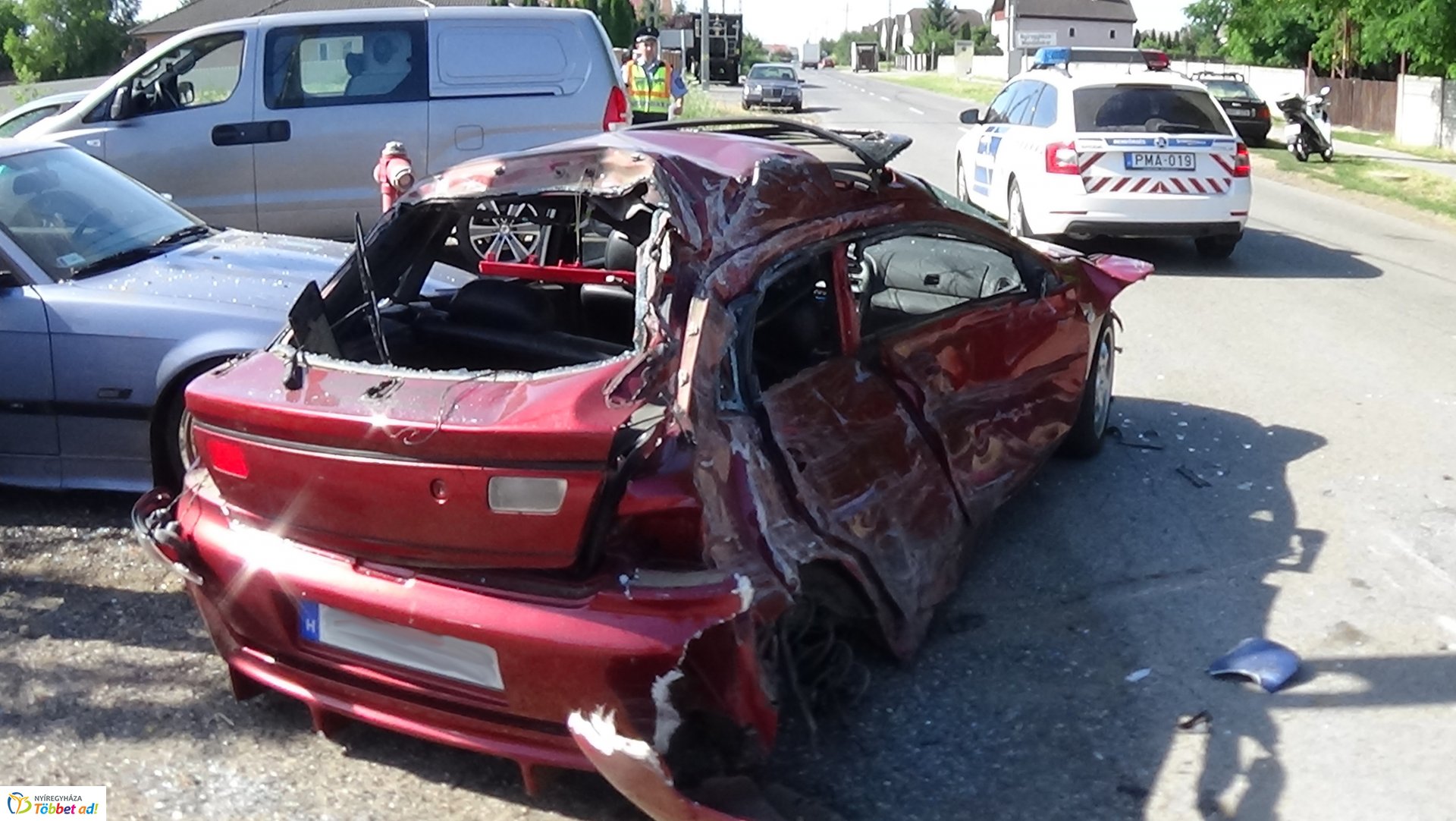 Súlyos baleset Alsóbadúrnál