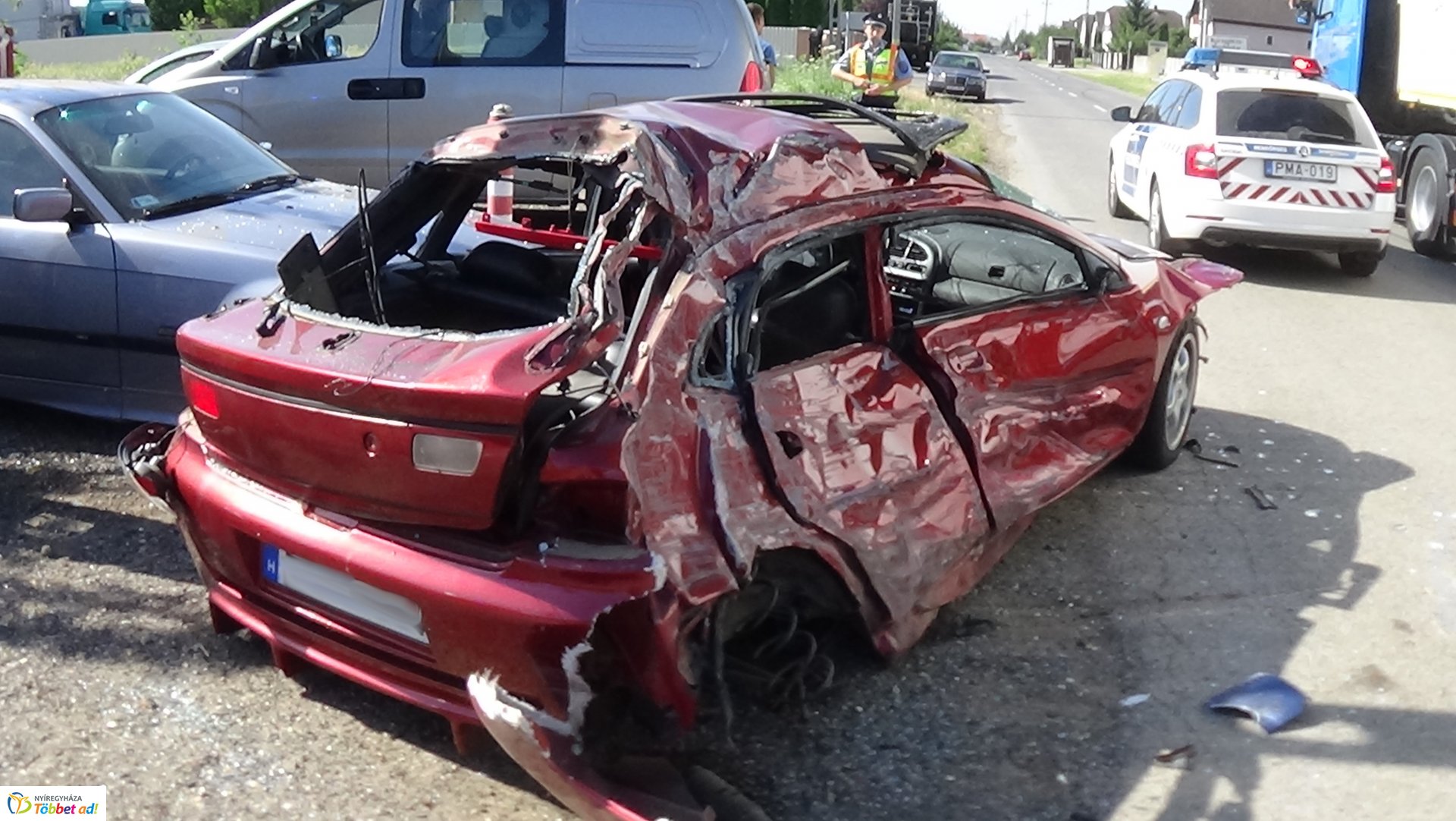 Súlyos baleset Alsóbadúrnál