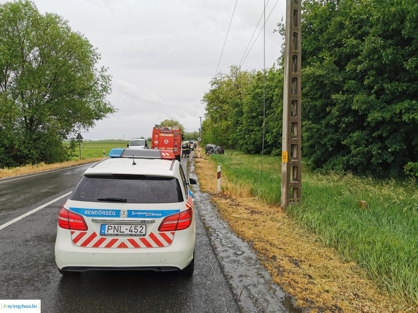 Súlyos baleset Nyíregyháza és Nagycserkesz között